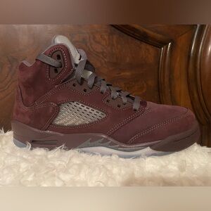 Jordan Men's High-Top Sneakers in Burgundy and Gray